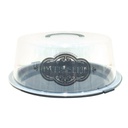 BOITE DE TRANSPORT PLASTIQUE GRIS POUR GATEAUX