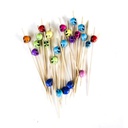 Piques apéritif Cook Concept pique apéro déco perle et bois 12cm