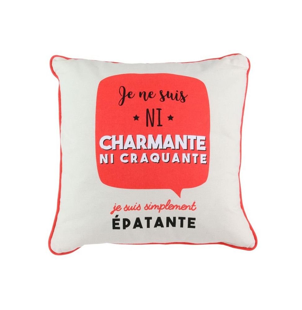 Coussin avec illustration à message