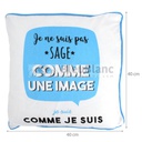 Coussin avec illustration à message