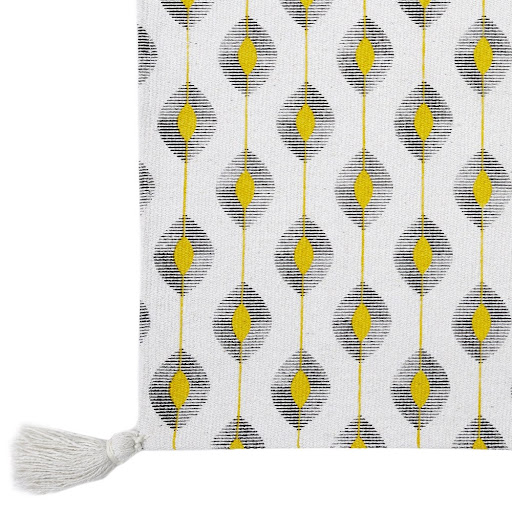 TAPIS ZESTE JAUNE POMPOM