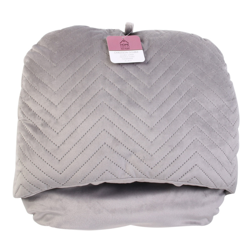 CHAUSSONS DOUBLE PAROI GRIS