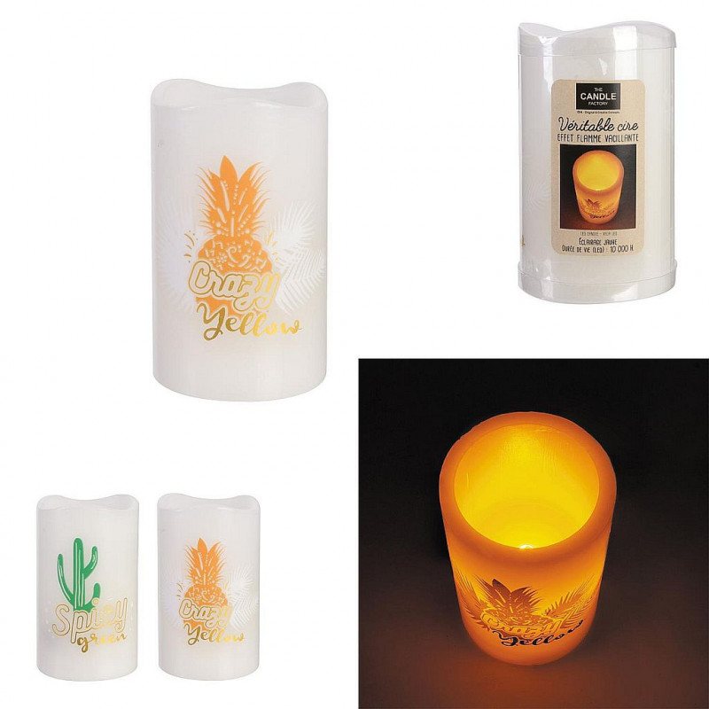 Bougie colorée led déco
