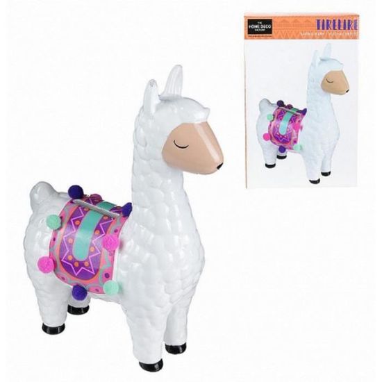 TIRELIRE LAMA POMPONS