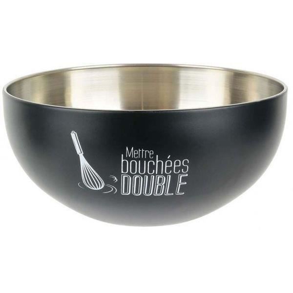 Saladier en inox Bistrot Diamètre 19.5 cm Diamètre 19.5 cm Noir