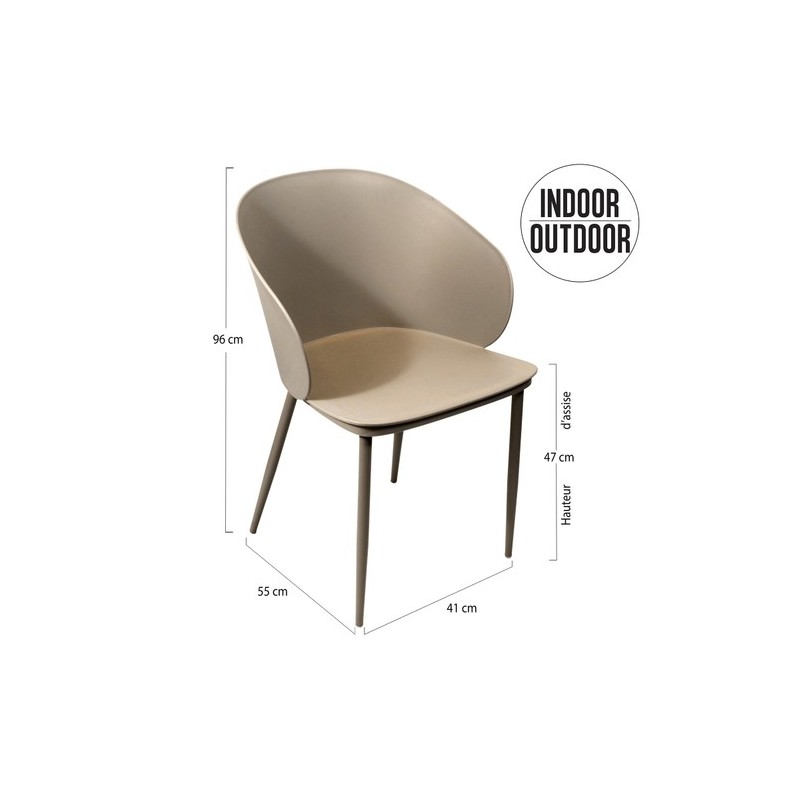 FAUTEUIL ALISON PP TAUPE M4