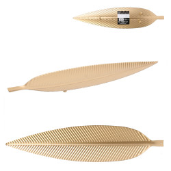 Vide poche métal feuille doré