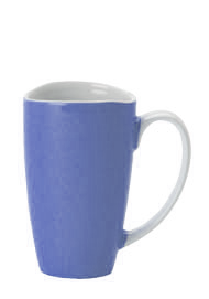 TASSE EN CERAMIQUE GM BLEU CANARD garniture blanc