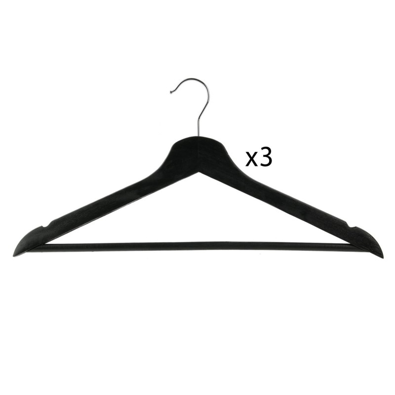 SET DE 3 CINTRES EN BOIS