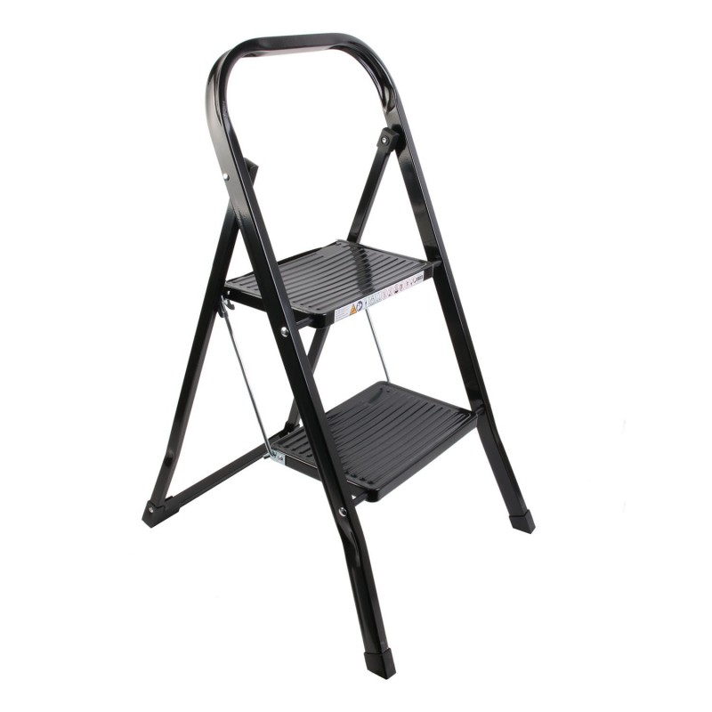 ESCABEAU 2 MARCHE PLIANT NOIR