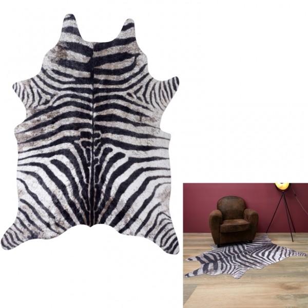 TAPIS IMITATION PEAU DE ZEBRE