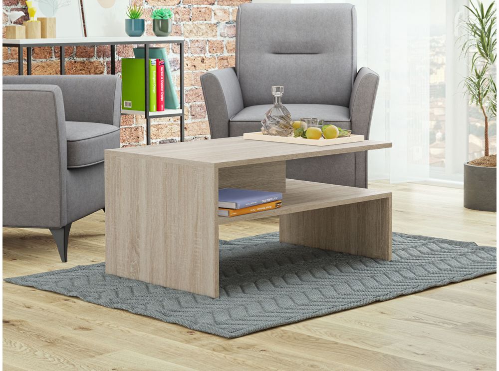 TABLE BASSE HELVETIA COULEUR MARRON CLAIR