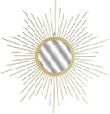 MIROIR SOLEIL DORE MURAL METAL