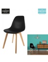 CHAISE SCANDINAVE COQUE PP NOIRE A1/M4