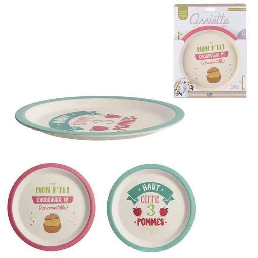 ASSIETTE A BASE DE FIBRE BAMBOU