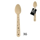 Cuillère de 14cm avec étoiles dorées x6
