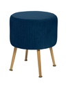 TABOURET VELOURS BLEU SOLARO