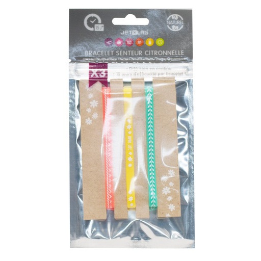 Bracelet à la Citronnelle à Message Orange Vert Jaune