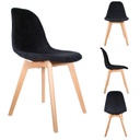 CHAISE SCANDINAVE EN TISSU NOIR