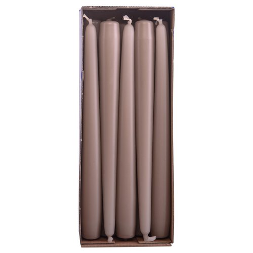 Set de 10 bougies coniques 25 cm Tortora