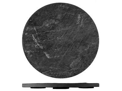 Set 4 Soucoupes Rondes Ardoise Cm10