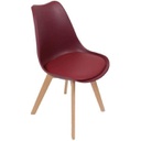 CHAISE SCANDINAVE ROUGE BORDEAUX
