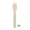 FOURCHETTE POIS BLEUS