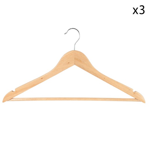 CINTRE EN BOIS X3