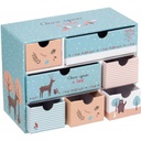 Boite à souvenirs de naissance - Coffret cadeau bébé - Bleu 15 cm