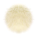 GALETTE DE CHAISE IMITATION FOURRURE ECRU 38CM M12