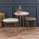 POUF GIGOGNE VELOURS TAUPE