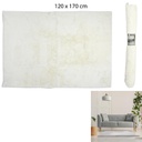 TAPIS IMITATION FOURRURE FIN ECRU 120X170CM